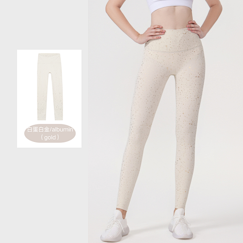 High Waist Black Gold Leggings - Image 11