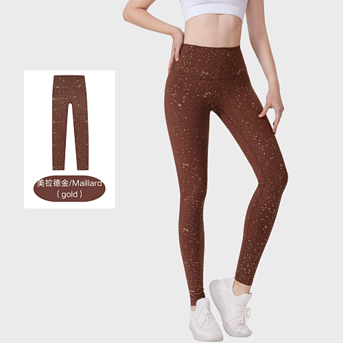 High Waist Black Gold Leggings - Image 10