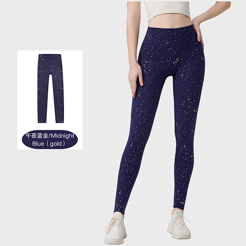 High Waist Black Gold Leggings - Image 5