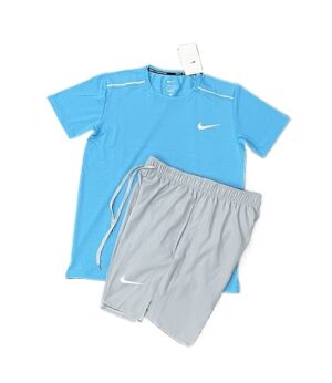 ✅Best Seller 2026 Summer Men Women Matching Set T-Shirt and Shorts Tracksuit 1 - Blue Gray, l