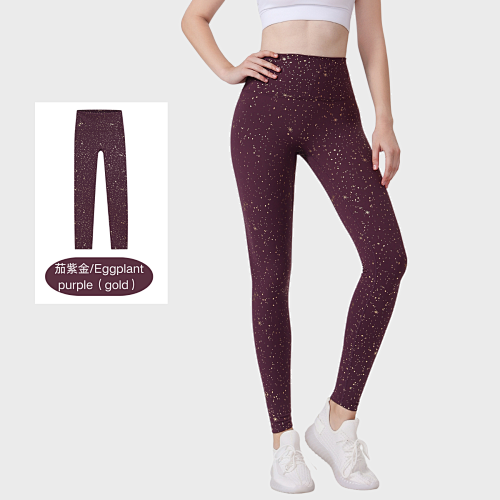 High Waist Black Gold Leggings - Image 7