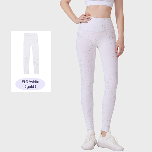 High Waist Black Gold Leggings - Image 2