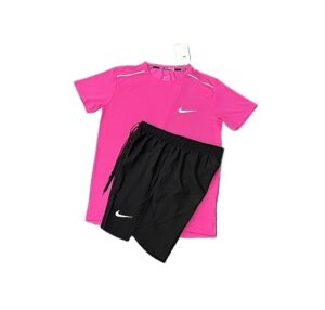 ✅Best Seller 2026 Summer Men Women Matching Set T-Shirt and Shorts Tracksuit 1 - pink black, l