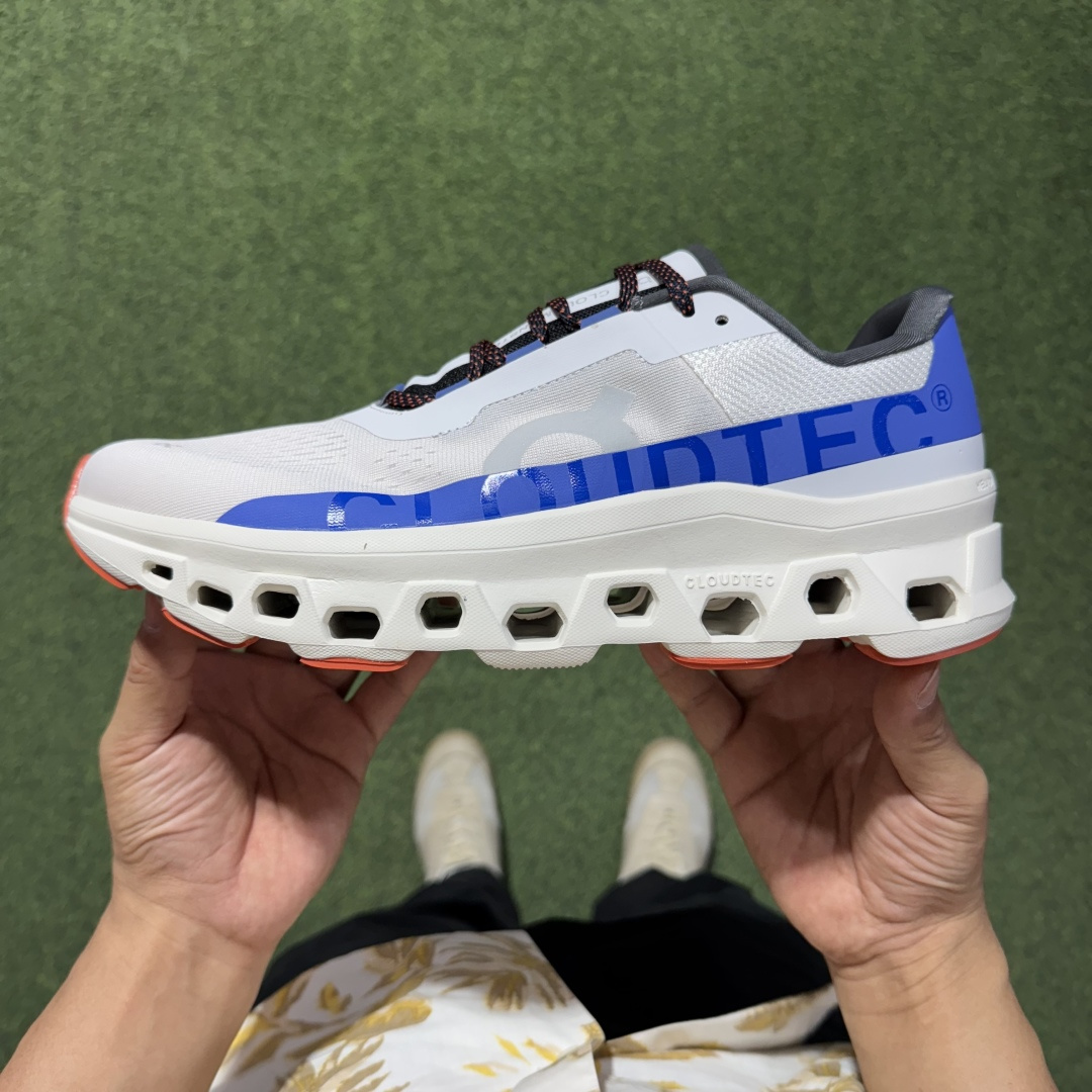 On Cloudmonster sports comfortable fashion trendy technology style fabric low top carbon plate long running running shoes - Image 3