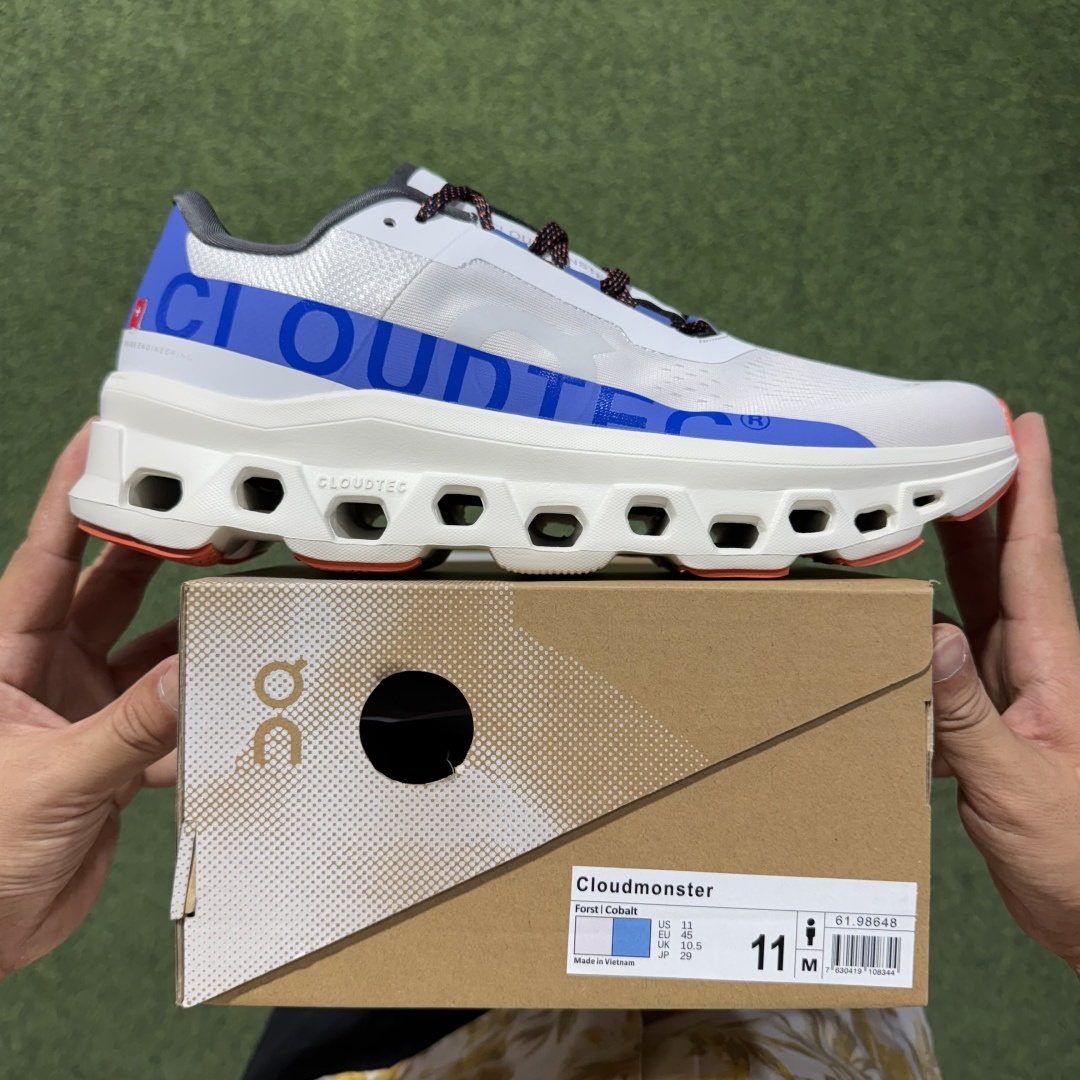 On Cloudmonster sports comfortable fashion trendy technology style fabric low top carbon plate long running running shoes - Image 6