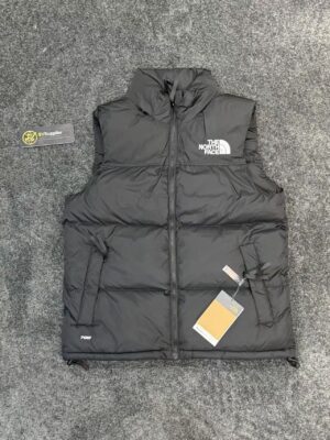 The North Face Two-Tone Stand Collar Puffer Vest - Black, M