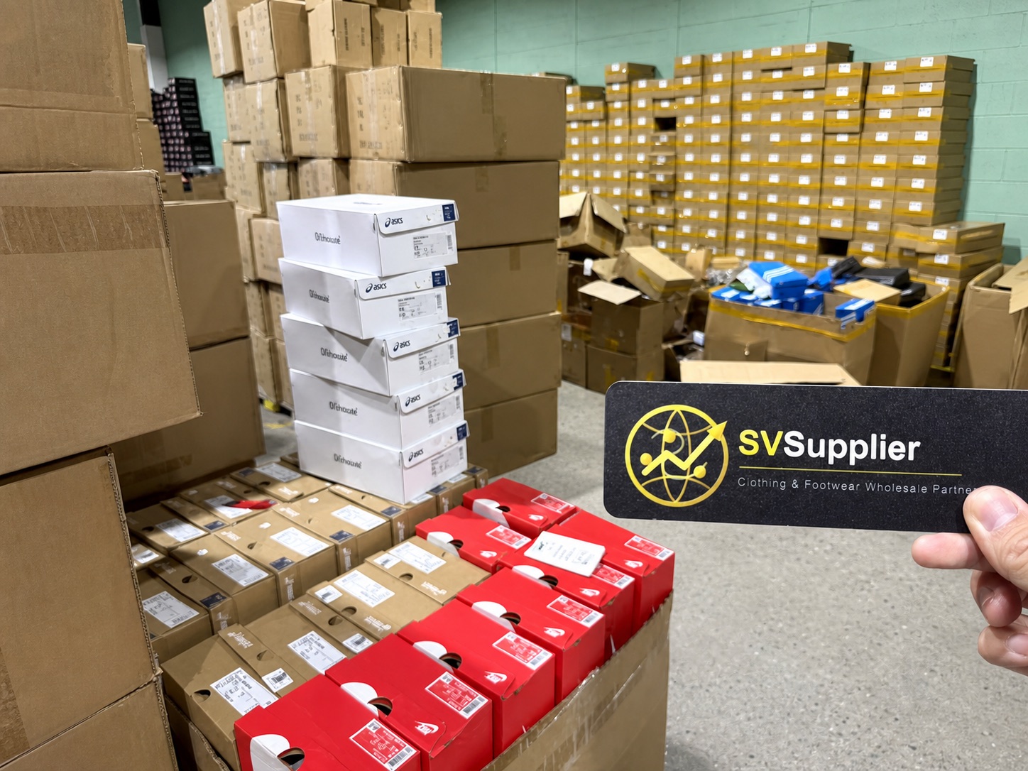 SVSupplier warehouse and footwear stock proof