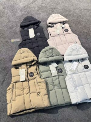 Canada Goose Hooded Black Label Puffer Down Vest