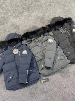Moose Knuckles Fur Hood Utility Puffer Down Jacket